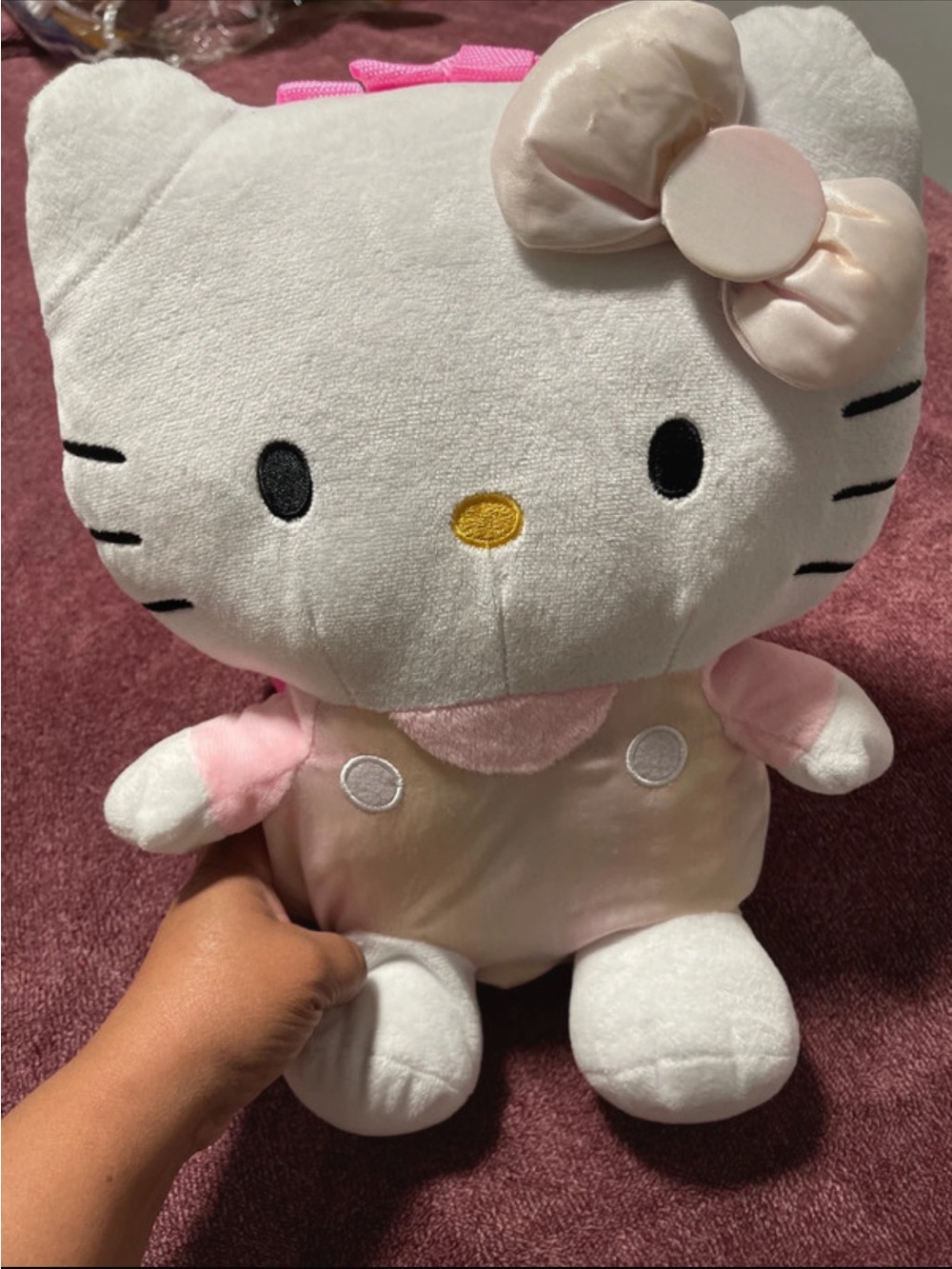Hello Kitty Plush Toy - White and Pink Bow bag